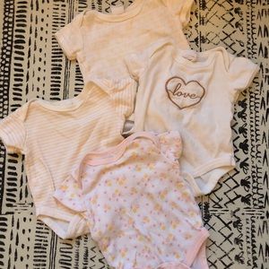Set of 4 Newborn Onesies